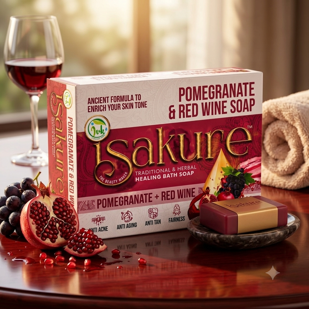 iSakure Pomegranate & Red Wine Soap