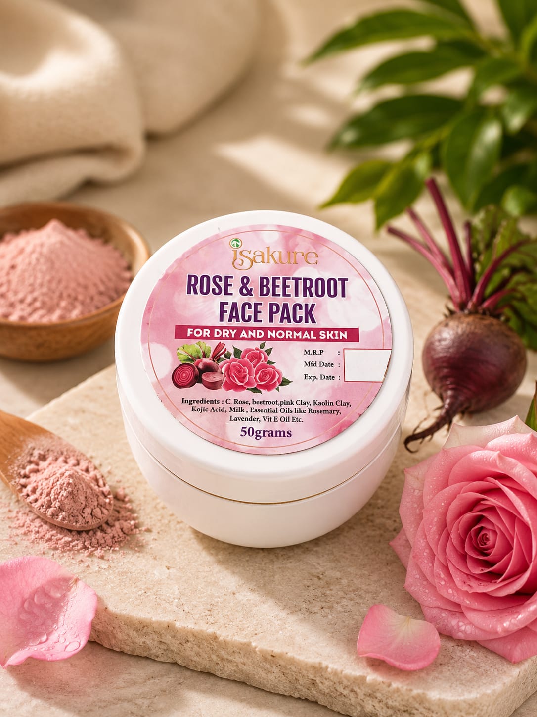 Isakure Rose & Beetroot Face Pack