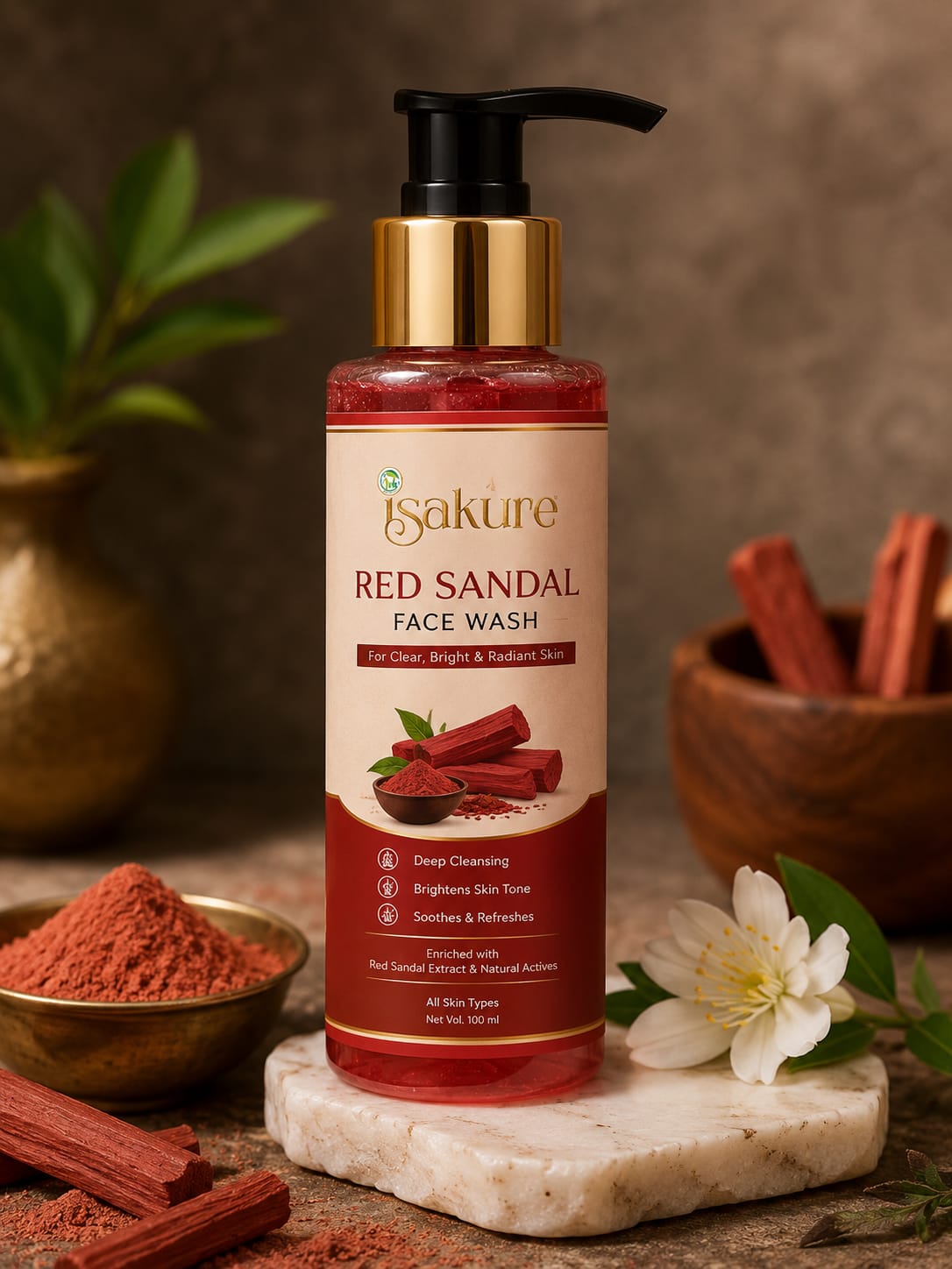 Isakure Red Sandal Face Wash