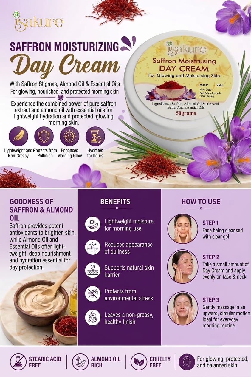 Isakure Saffron Moisturising Night Cream - Image 2