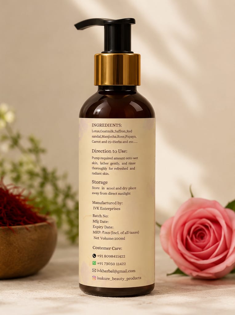 Isakure Kumkumadhi Face & Body Wash - Image 2